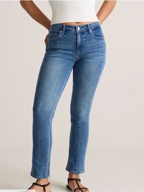 Quince Luna Women's Stretch Slim Straight-Leg Jeans Seaside Blue Size 30 Short